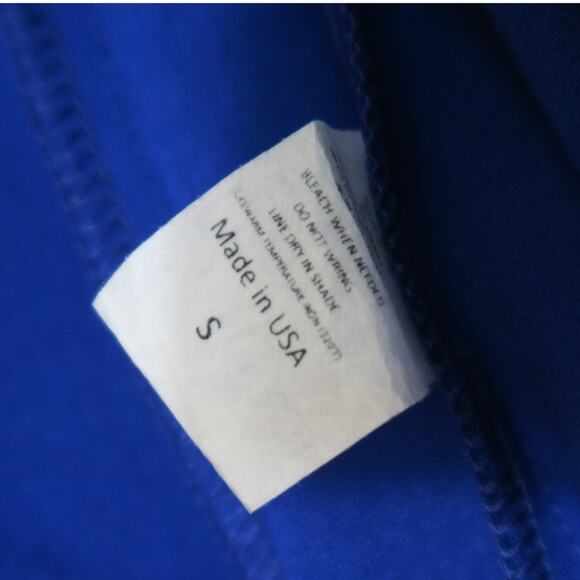 Royal Blue Shoulder Pad Double Notch Lapel Peplum Blazer Sz S Hybrid & Company - Picture 7 of 12